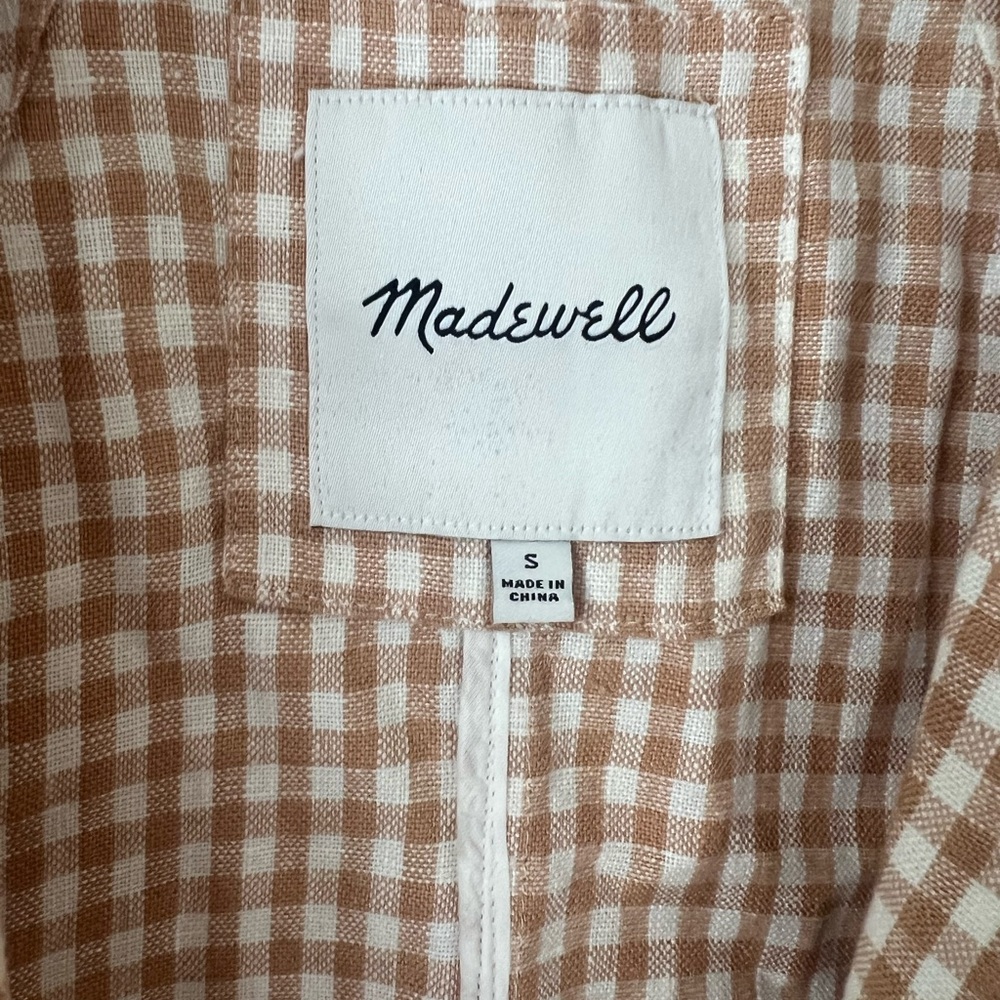 Madewell Women's Beige Checkered Jacket - Picture 2 of 4